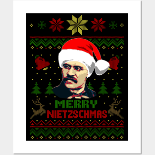 Friedrich Nietzsche Merry Nietzchmas Posters and Art
